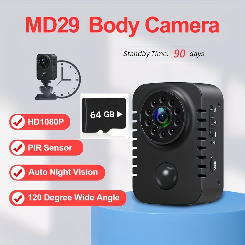 Md29 mini camera high-definition 1080p sensor night vision camcorder motion  dvr micro camera sport dv video invisible camera