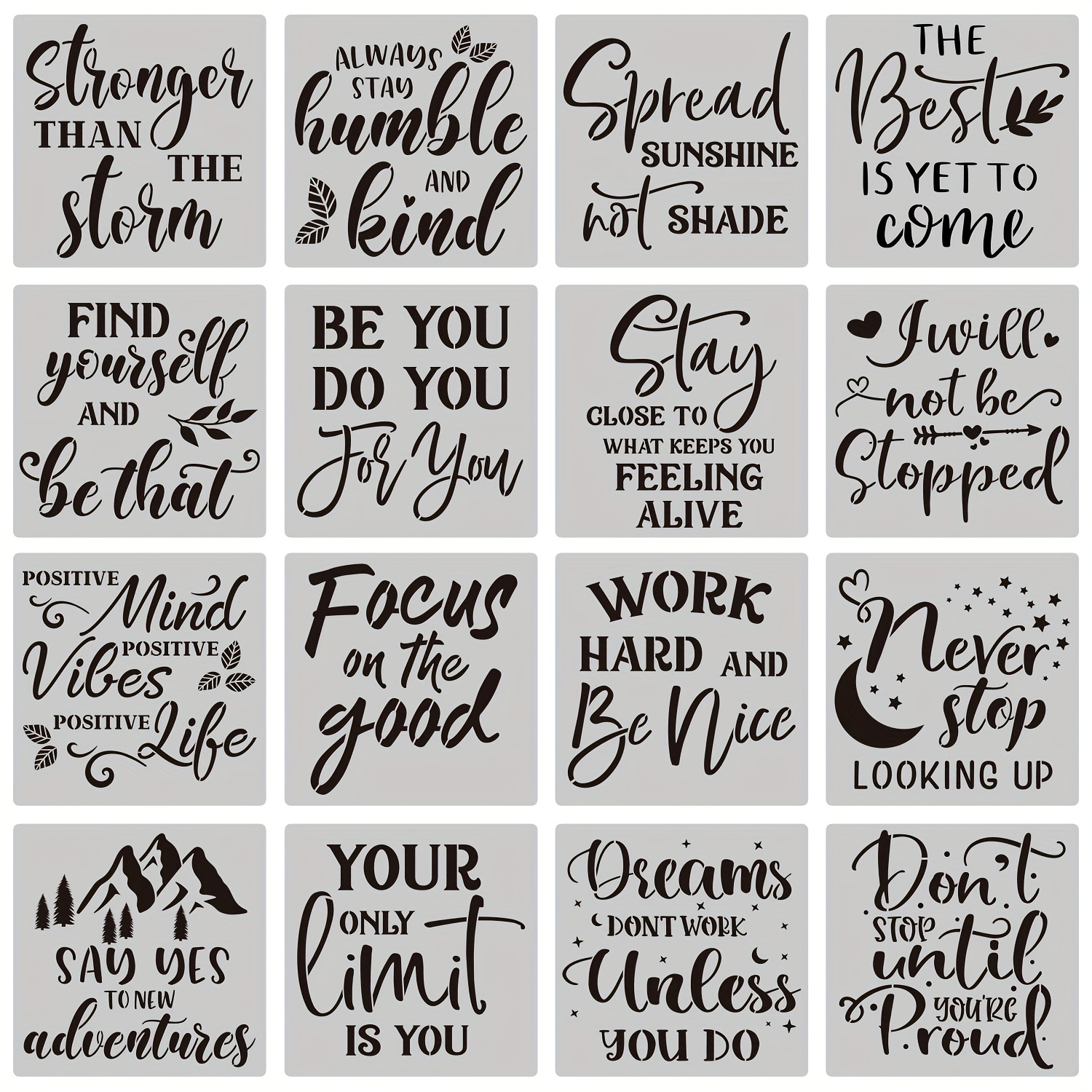 Word Stencils for Painting On Wood Sign Canvas Fabric, Reusable Welcome