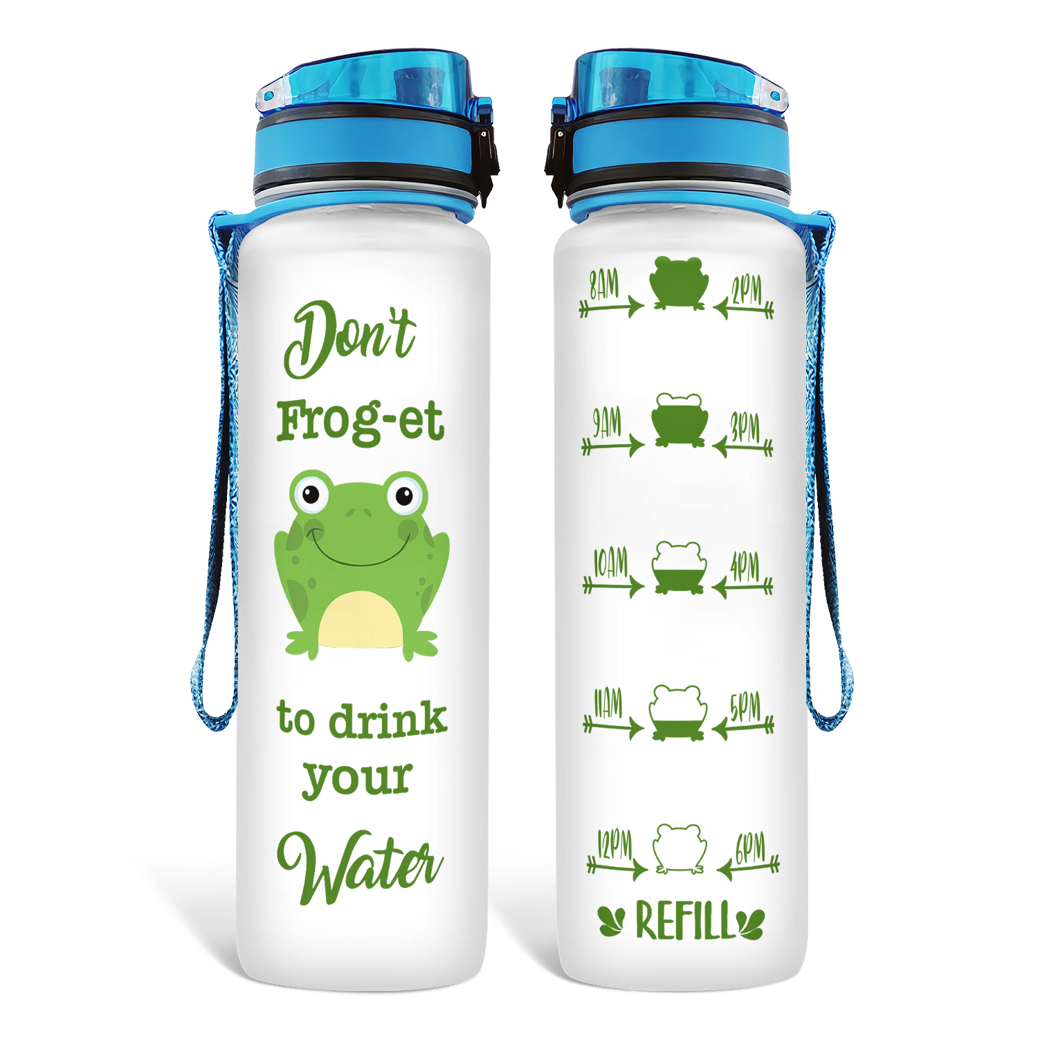 550/650ml Cute Water Bottle for Girls with Lid Straw Sticker