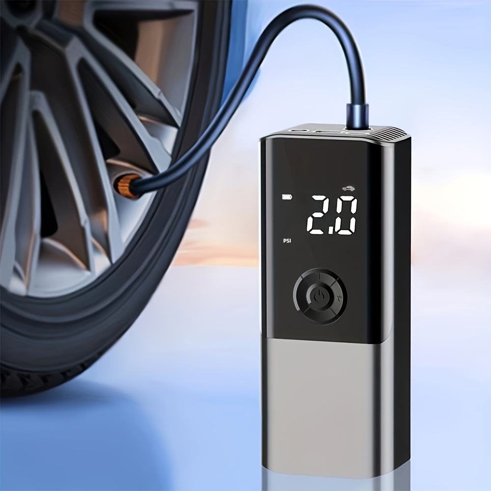 1pc Car Electric Air Pump, Portable Wired And Wireless Digital Touch Air  Compressor 150PSI Suitable For Car Motorcycle Inflation Christmas Gift