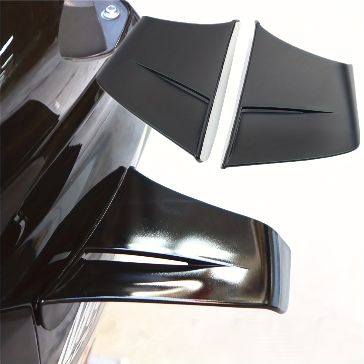  Kit d'aile aérodynamique universel for ailes de moto compatible  avec Ducati/Honda/Yamaha/Kawasaki 2Pcs / Set (Couleur : Black)