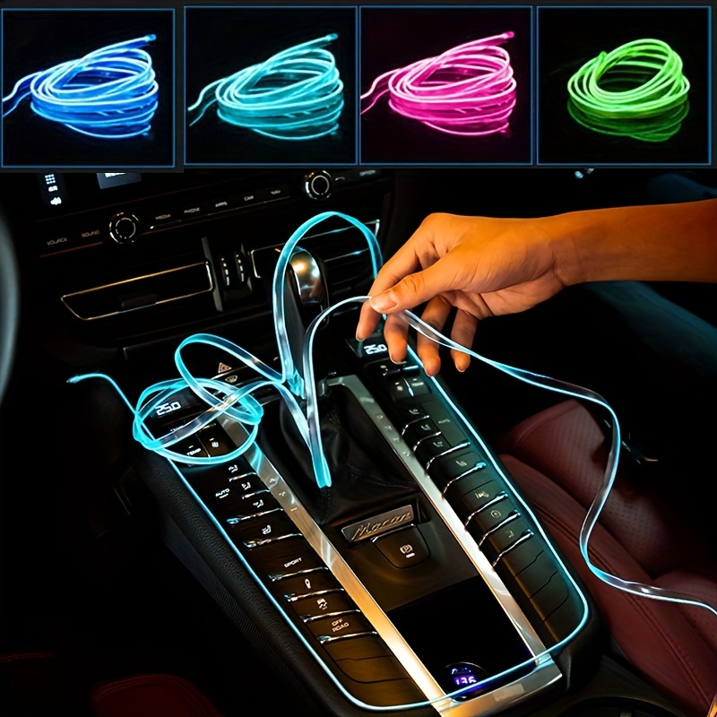 3 Mètres Voiture Lumière Froide Ligne LED Voiture Atmosphère Lampe Flexible  Intérieur Décoration Moulage Garniture Bandes Lumière Pour USB Lumières -  Temu Belgium