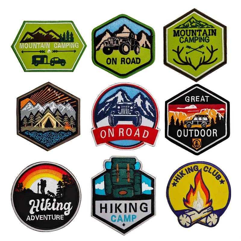 Go Camping Embroidery Patches - Diy Clothes Stickers For Fabric