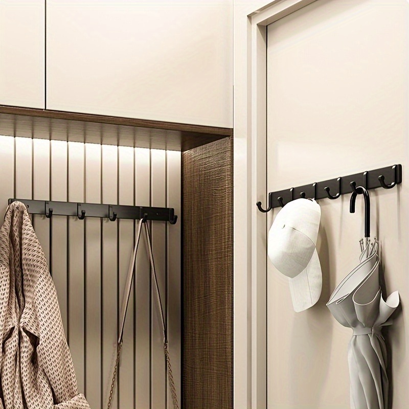 Multi-functional Wall Mounted Coat Rack With 8 Hooks And Storage Shelf -  Perfect For Bathroom Organization - Temu