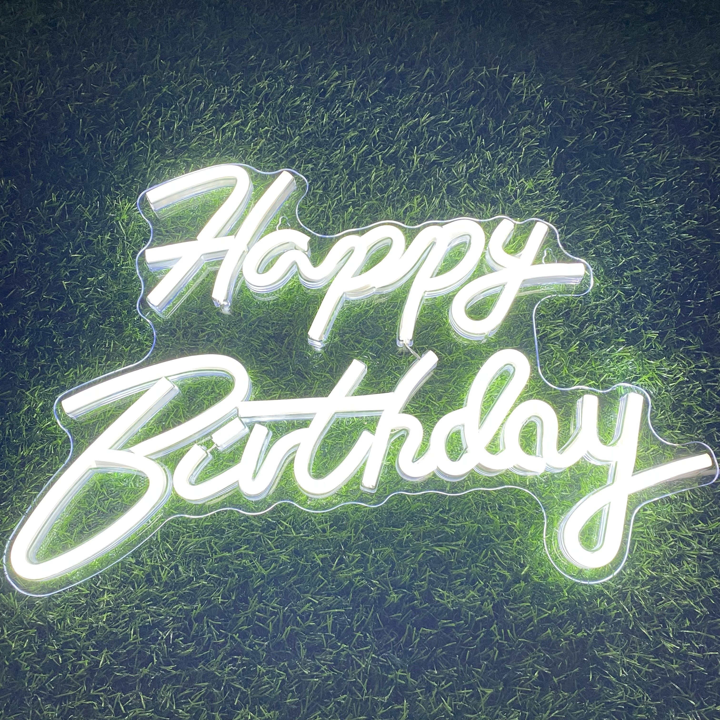 Happy Birthday Neon Sign with Adapter USB 9 mode Dimmer,Happy Birthday  Light Up Sign,Neon Happy Birthday Sign For Backdrop,LED Neon Sign Happy