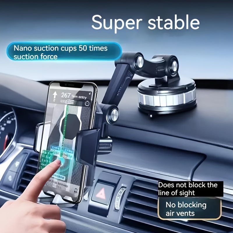 TOPK Support de téléphone portable pour voiture avec clip à crochet  amélioré et libération d'un bouton pour voiture Compatible avec iPhone  Samsung Huawei Smartphone