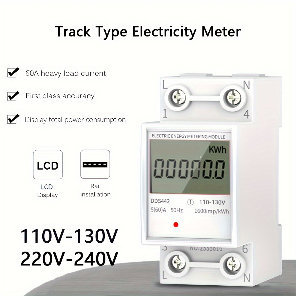 Compteur d'énergie électricité monophasé wattmetere 230V 50Hz 10A