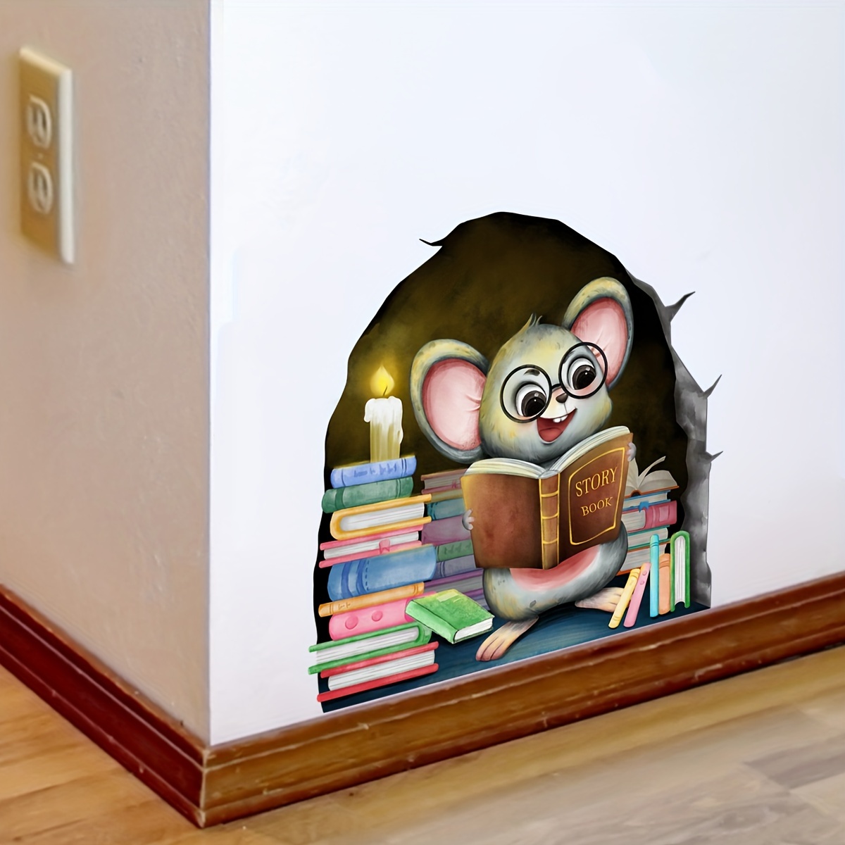 Estantes con mural de libros retro 3D Biblioteca marrón vintage papel tapiz  extraíble o normal para dormitorio o sala de estar Decoración de estantería  de pared -  México
