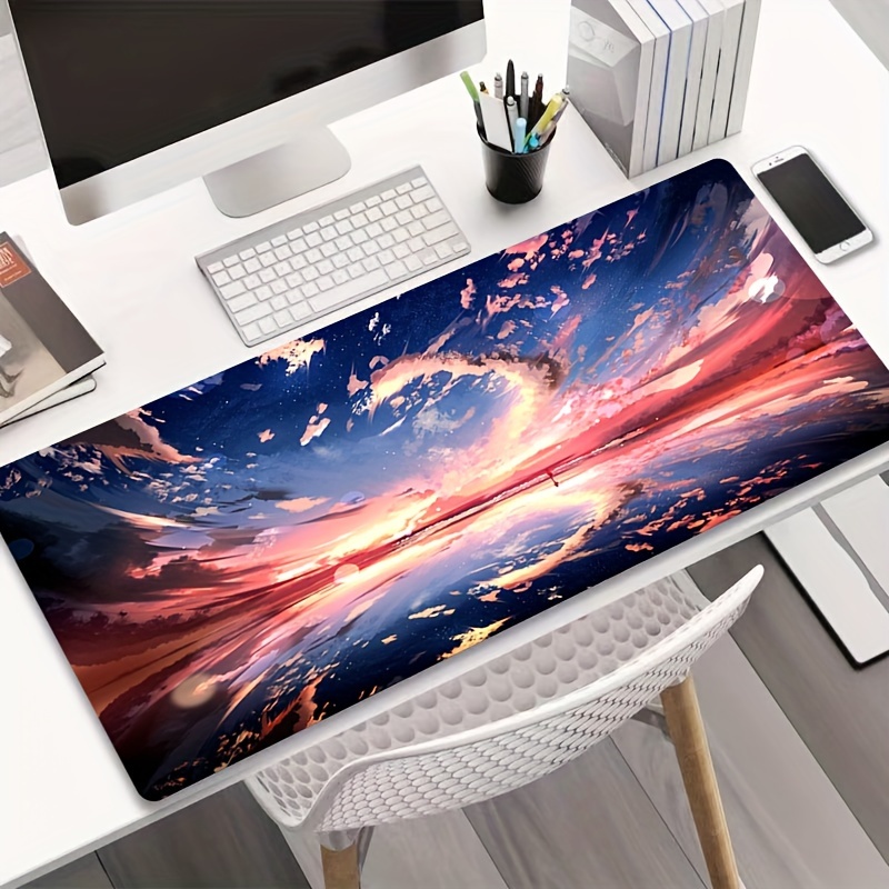 Kawaii Mouse Pad Desk Gaming Accessories Cute Clouds Xxl Mouse Pad Pink  Anime Office Decor Desk Mousepad Large, 31.5x15.7in Extended Keyboard  Mousepad For Desk Girl With Stitched Edges Non-Slip Rubber 