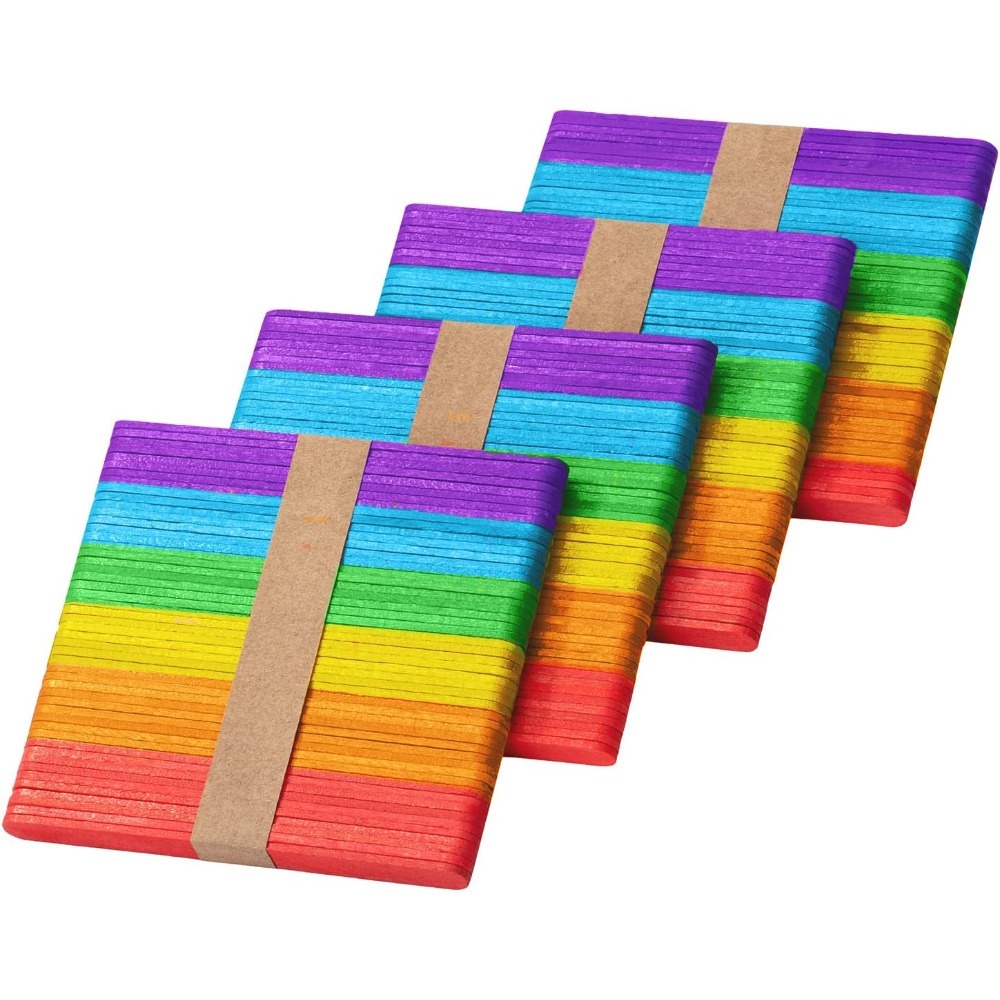  H&S Wooden Popsicle Sticks for Mixing and Ice Cream - 80Pcs  Lollipop Craft Sticks for Waxing and Stirring Epoxy Resin- Jumbo Popsicle  Stick Pack for Crafts : Arts, Crafts & Sewing