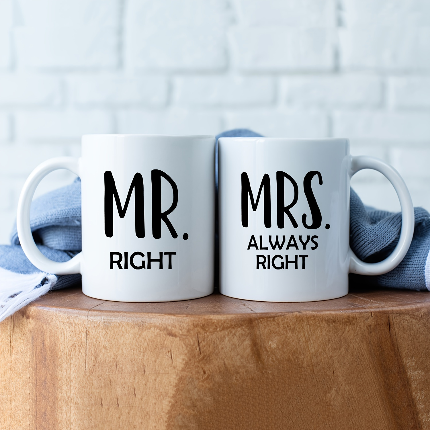 Juego de tazas de café personalizadas de Mr. Mrs. Regalo para él y ella a  juego para parejas, día de San Valentín, novios, compromiso, boda, pareja