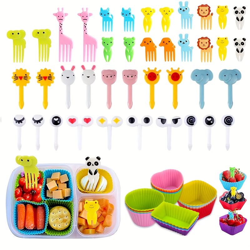 100pcs Cute And Reusable Animal Food Picks For Bento Boxes And Lunches -  BPA-Free And Fun Toothpicks For Fruit And Vegetables - Perfect Home Kitchen  U