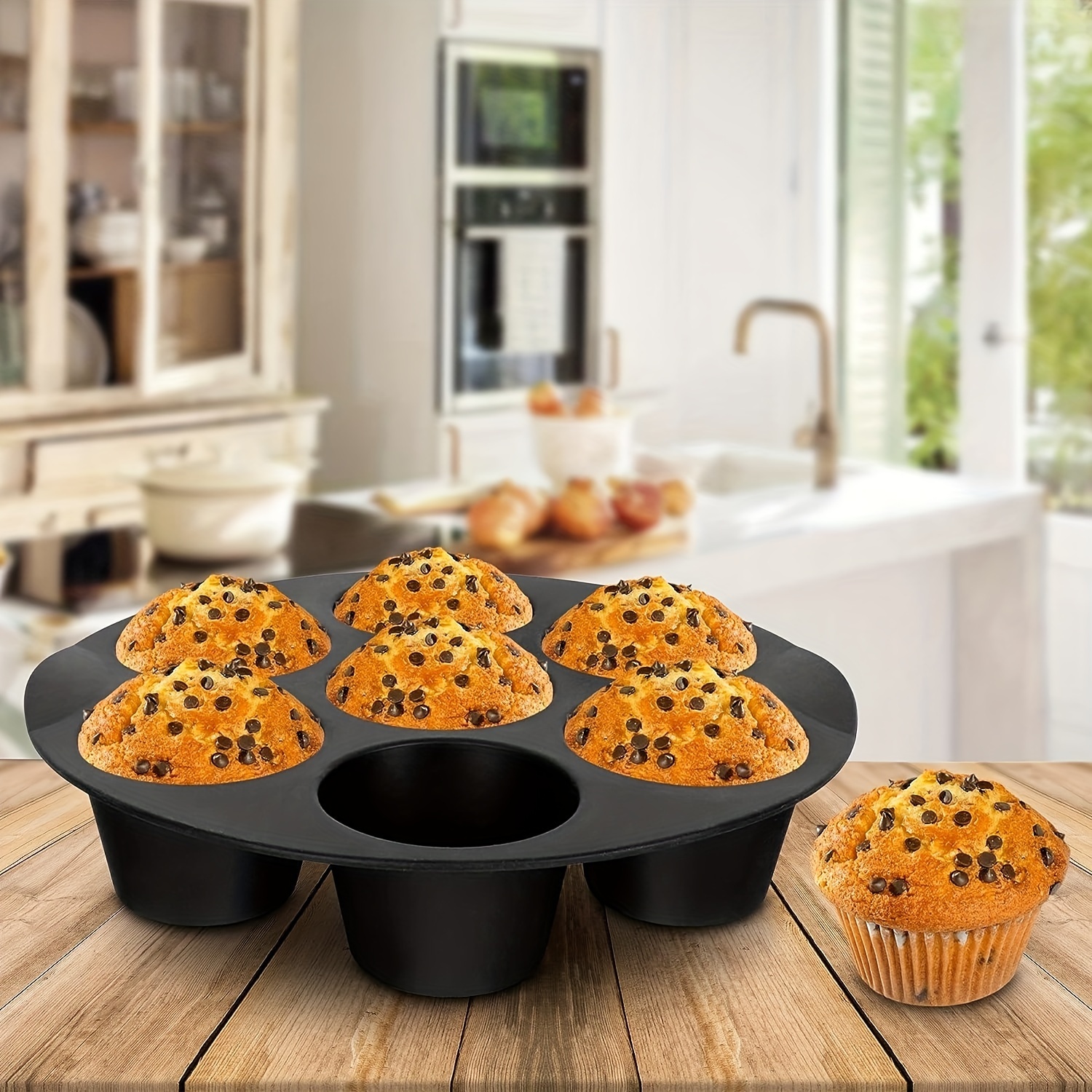 Walfos Silicone Muffin Pan - 12 Cups Regular Silicone Cupcake Pan,  Non-stick Silicone Great for Making Muffin Cakes, Tart, Bread - BPA Free  and