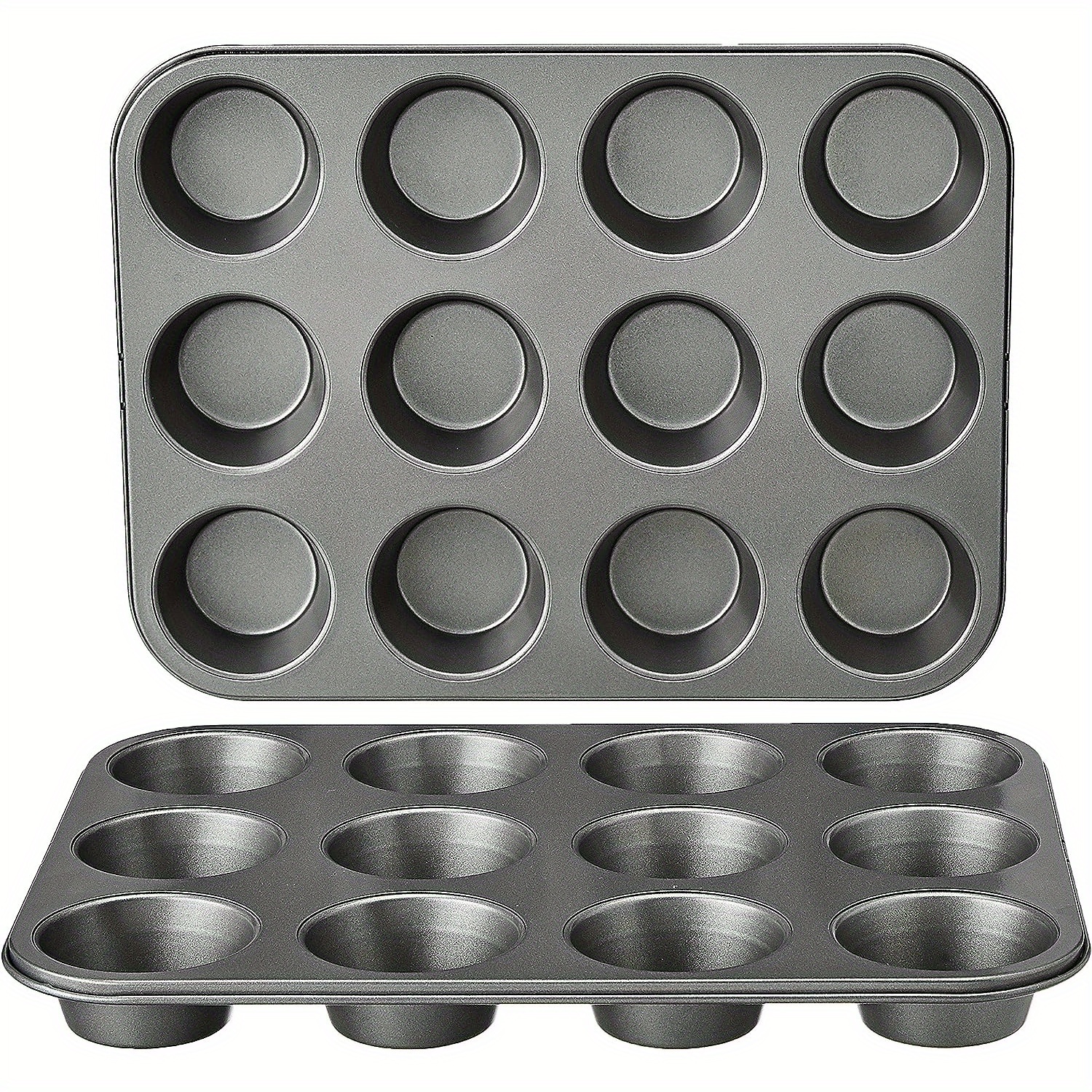 Walfos Silicone Whoopie Pie Baking Pans, 3 Pcs Non-Stick Muffin Top Pan.  Food Grade and BPA Free Silicone, Great for Muffin, Eggs, Tarts and More