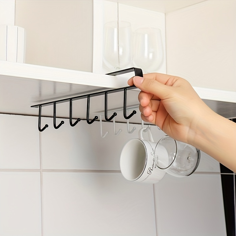 Coffee Mug Holder Drain Decorations 6 Hooks Utensil Drinkware Storage Stand  Organizer Water Cup Display Drying Rack Mug Holders for Desktop 