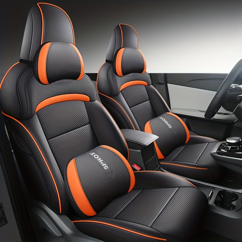 Luxury Pu Leather Seat Covers Full Set 5 Asientos Fundas - Temu Chile