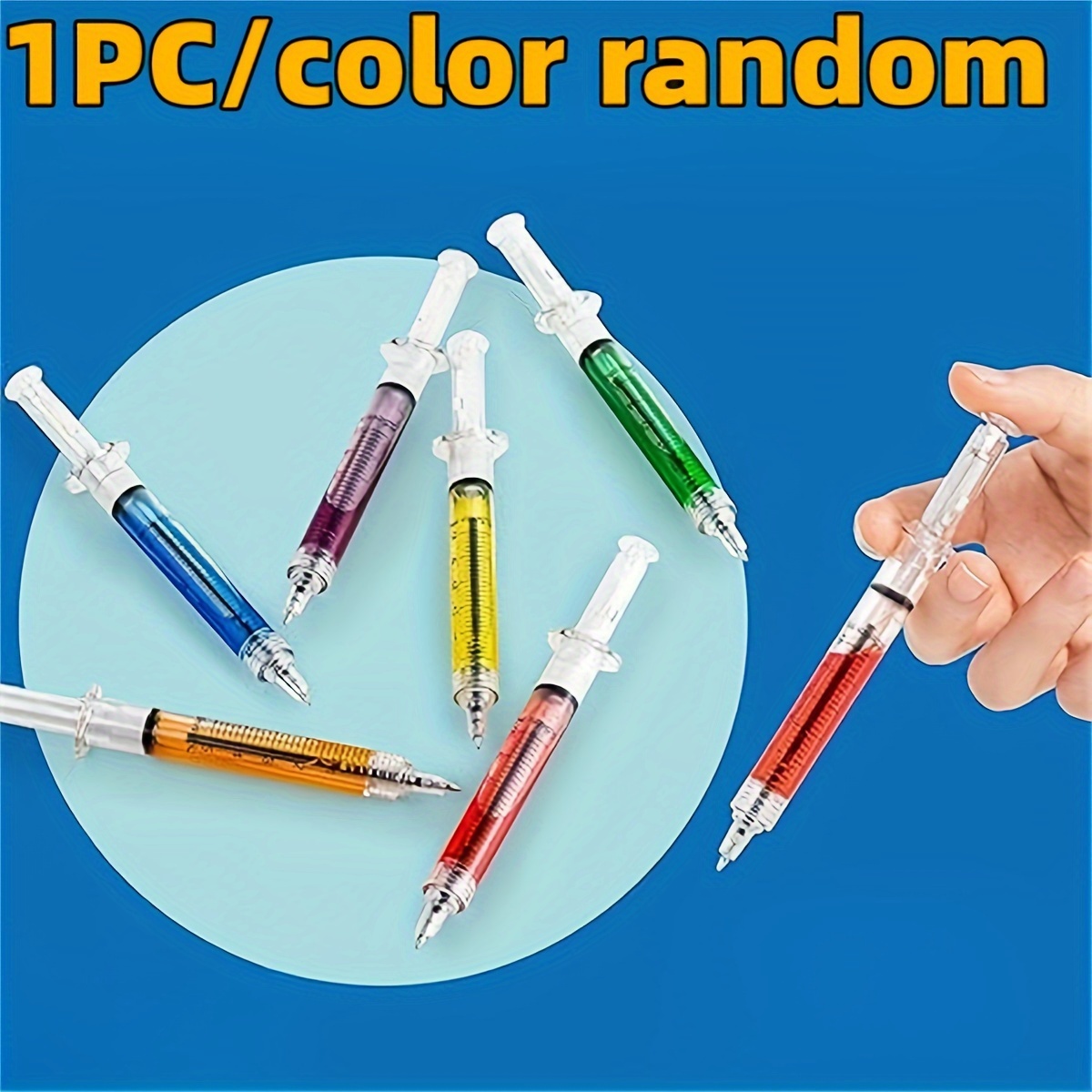 BALLPOINT PEN Doctor SYRINGE FUN HOME Office SCHOOL Ink BLUE Kids