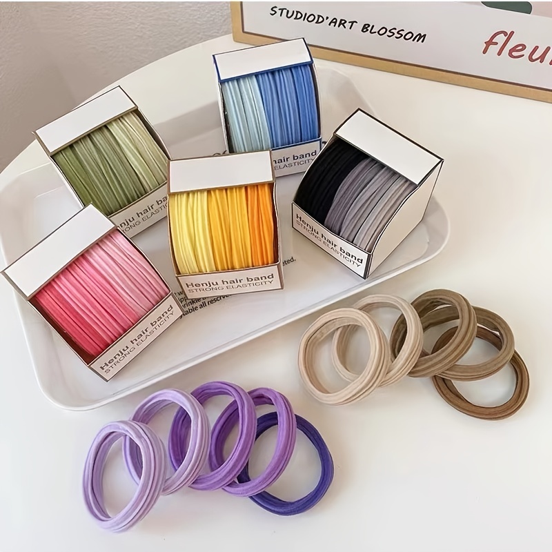 1000pcs Disposable Elastic Colorful Rubber Band Hair Ties For Adults, Thick  And Gentle, Cute Scrunchies For Everyday Use