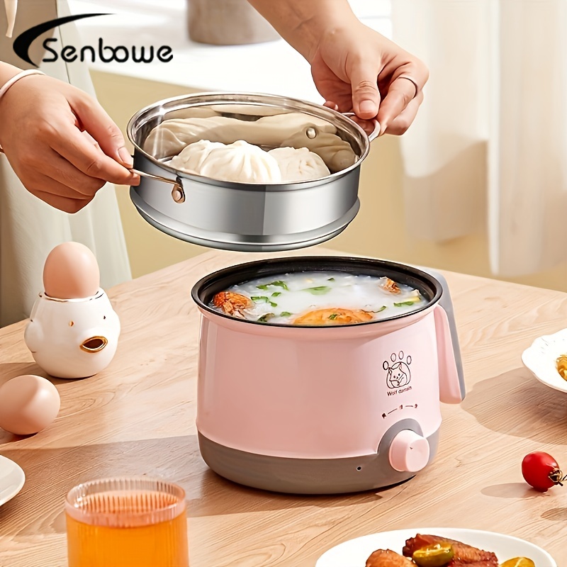 Cooking Pot, Electric Egg Cooker, Stainless Steel Electric Steamer  Double-Layer Egg Cooker can Boil 12 Eggs Egg Poacher, Egg Steamer with  Appointment