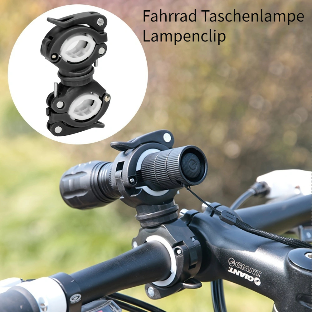 KBNIAN 2 Stück Fahrradlicht Halterung 360 Grad Drehbare Fahrrad  Taschenlampe Halterung rutschfeste Taschenlampe Halter für Fahrradlenker  mit einem Durchmesser von 20-35mm (Schwarz) : : Sport & Freizeit