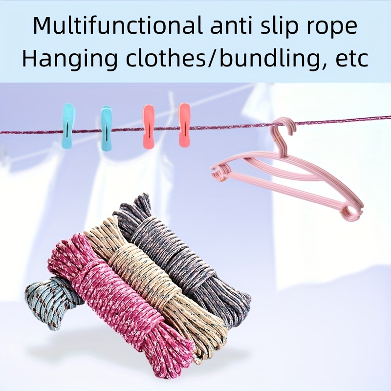Cuerda de lavado de alta resistencia Cuerda para colgar ropa Colgador de cuerda  Tendedero retráctil montado en la pared para el hogar Pasillo BLESIY  Tendedero retráctil