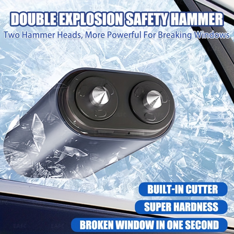  Hammerdex Glass Breaker, Car Safety Hammer Window Glass, Seat  Belt Cutter Under Water Land Emergency Escape Tool, for Every Auto Driver  Rescue Tool Car Escape Safe Hammer. (Black) : Home 