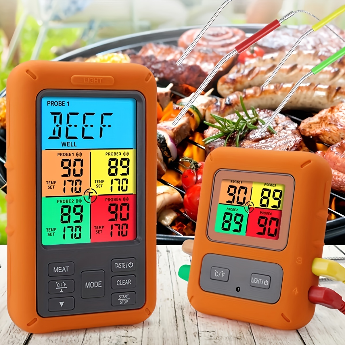 Tuya Wifi Blue Tooth Wireless Bbq Meat Thermometer Smart