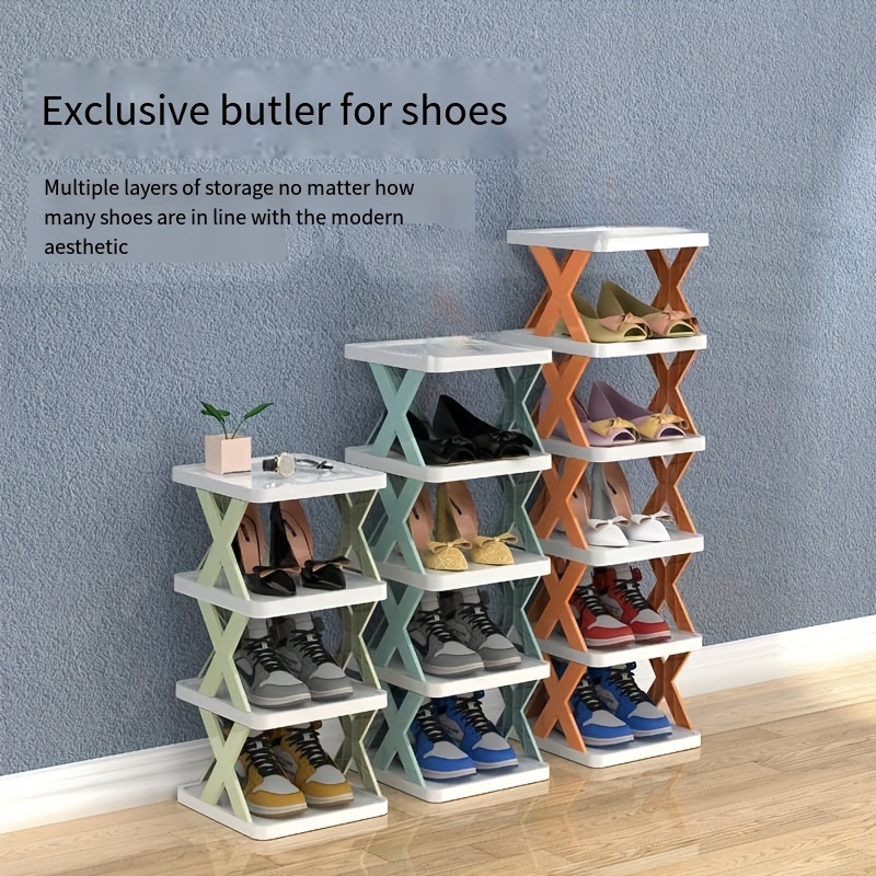 Double Row Shoe Rack Space Saving Foldable Shoe Rack For - Temu