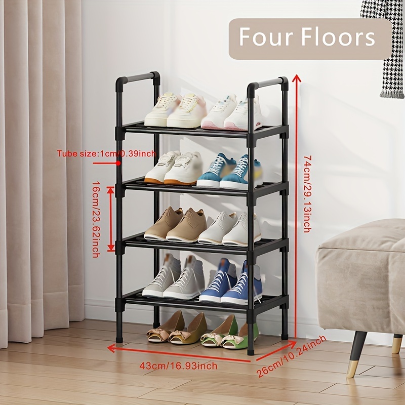 5-Tier Stackable Shoe Rack, 15-Pairs Sturdy Shoe Shelf Storage , Black Shoe  Tower for Bedroom, Entryway, Hallway, and Closet