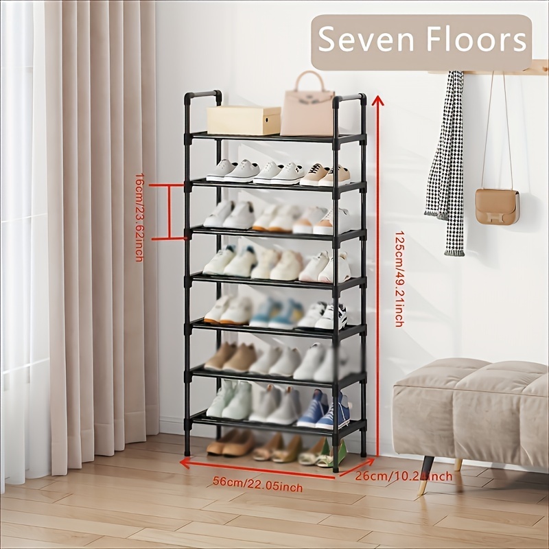 Metal Shoe Storage Rack Simple Installation Free Standing - Temu
