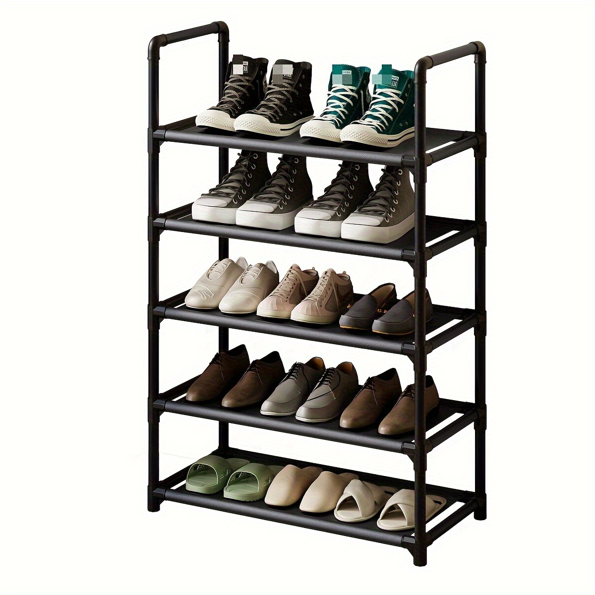  UNZIPE Organizador de zapatos, 4 cubos de 8 niveles, armario de  almacenamiento cubierto, 16 pares de estantes independientes de plástico para  armario, entrada, pasillo, dormitorio o garaje, color : Hogar y Cocina