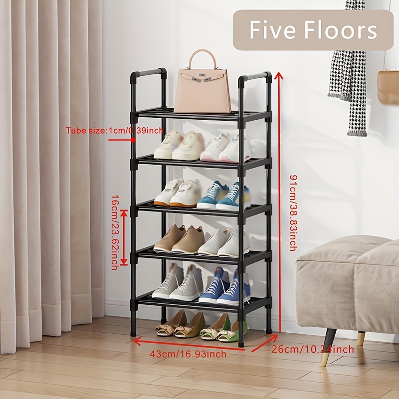 Zapatero de 8 niveles para almacenamiento de 48 pares de zapatos, estantes  de plástico para zapatos, organizador para armario, pasillo, dormitorio