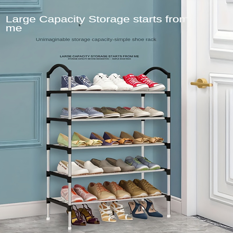 Large Shoe Rack Shoe Organizer for 62-66 Pairs Shoes and Boots, Metal Shoe Rack Organizer, 8 Tiers Shoe Storage Shelf, Space Saving Shoe Cabinet for