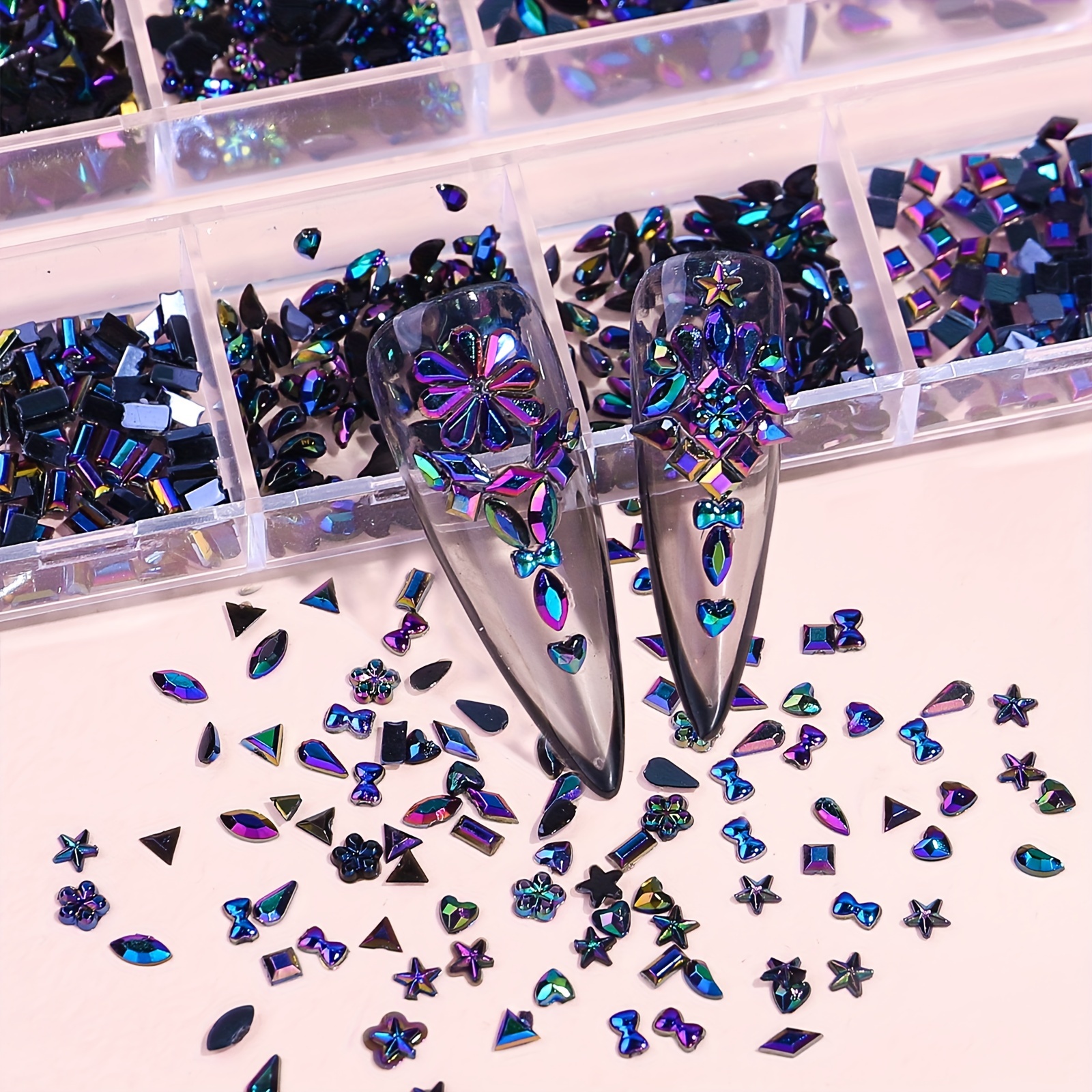 20pcs 5mm Small Size Butterfly Nail Jewelry Pointed Bottom Diamond Mini  Fingertip Rhinestone Glue Accessories Crystal Stone