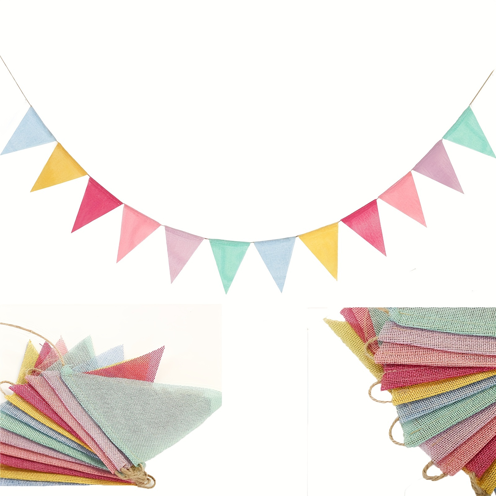 Pastel Rainbow Ribbon Bunting - FREE Shipping - The Party Teacher