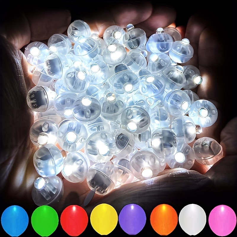  Paquete de 10 globos LED, globos de luz transparente de 20  pulgadas con palos, globos de neón coloridos que brillan en la oscuridad,  juegos de globos de burbujas de helio para