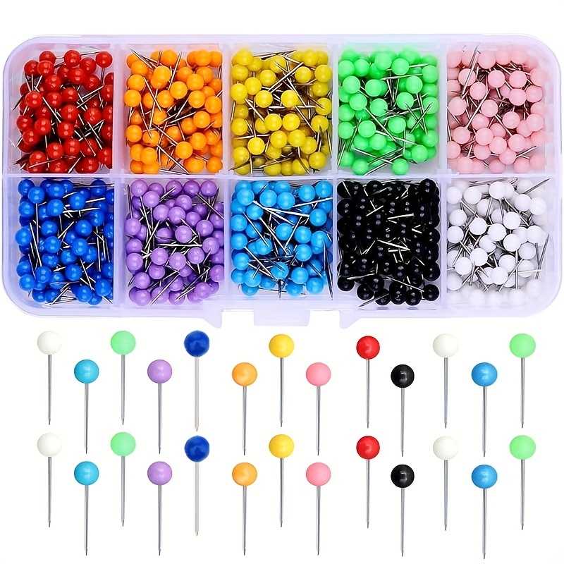 150 Boxed Push Pin Clear Plastic Head Steel Point Pins For - Temu