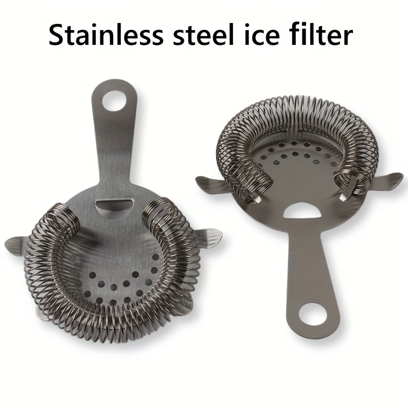  Stainless Steel Cocktail Shaker Ice Filter Strainer Bar  Accessories Gadgets Bartender Barwares Gadgets Cocktail Strainer: Home &  Kitchen