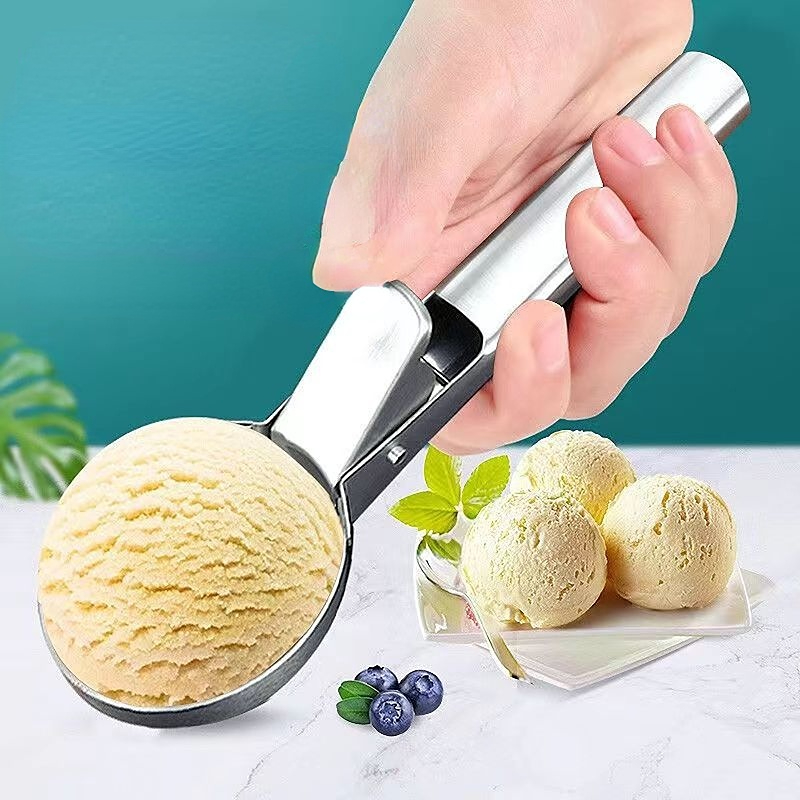 Ice Cream Scoops, Ice Cream Scoop With Trigger, Multiple Size Large/medium/small  Cookie Dough Scoop For Baking, Cookie Scoops For Baking, Melon Spoon, Ice  Cream Digger Spoon, Dessert Spoon For Party Wedding, Kitchen