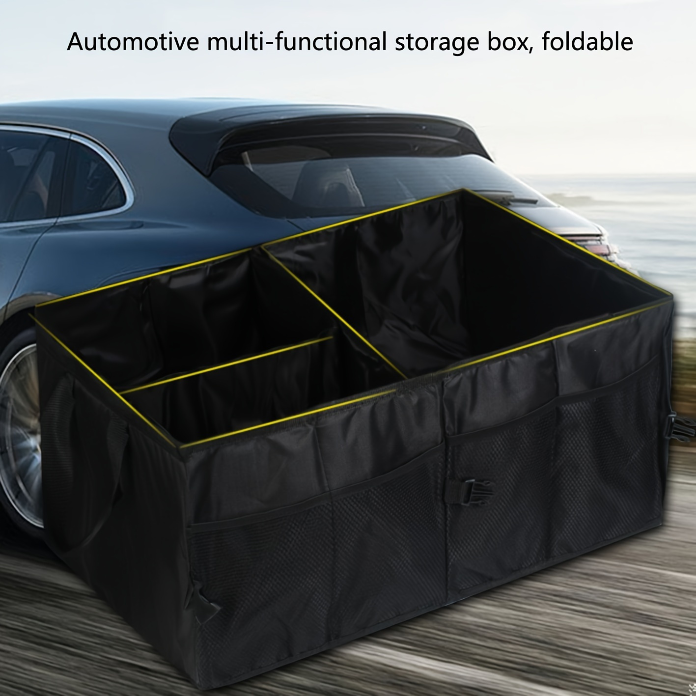 Faltbare Auto Lagerung Box PU Leder mit nicht-woven stoff Wasserdicht  Automobile Verstauen Aufräumen Boxen Auto