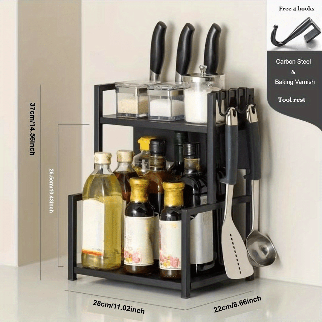 1pc Household Seasoning Box Storage Container, Spice Bottle Shelf,  Stainless Steel Kitchen Utensils, Kitchen Tools