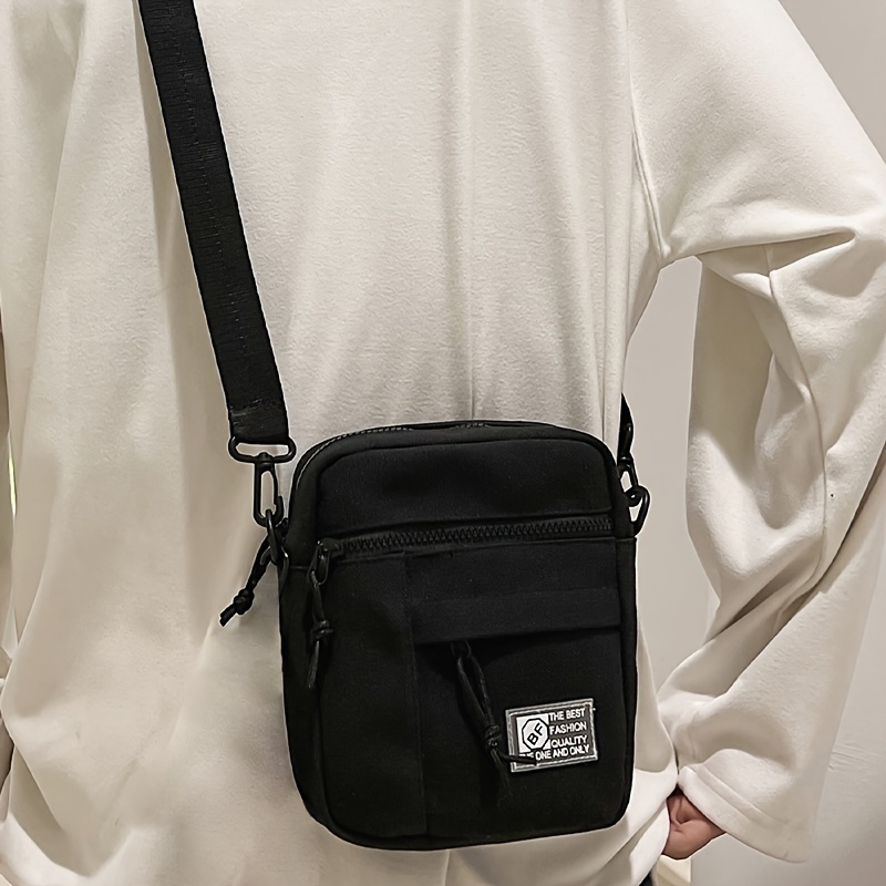 Men's Square Waterproof Shoulder Bag Messenger Bag Triangle Pattern Chest  Bag Multifunctional Sling Bag For Outdoor Sports Travel Work Commute - Temu