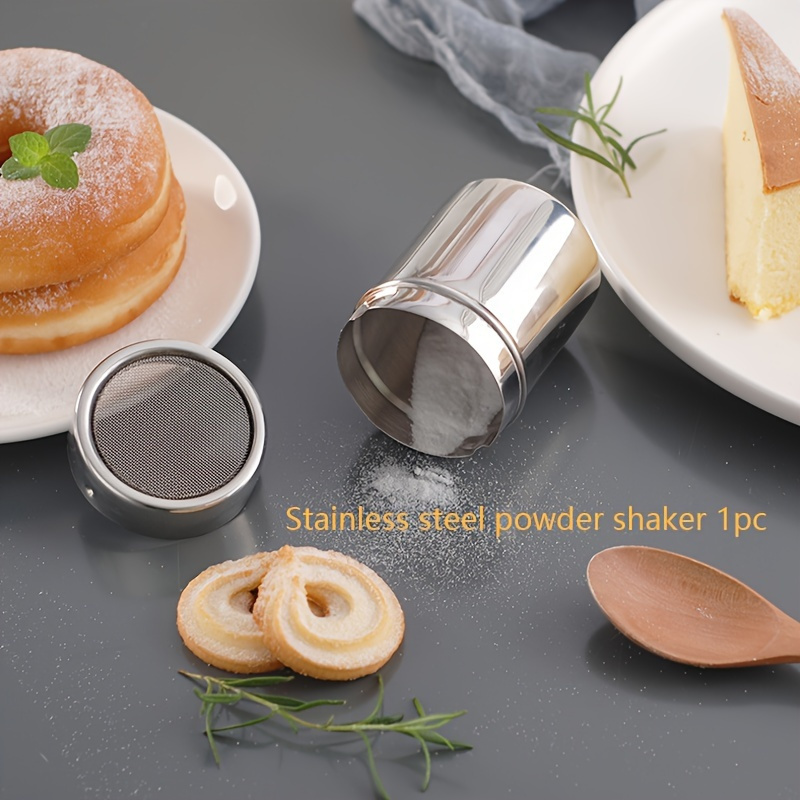 Stainless Steel Powder Shaker Set Chocolate Shaker With - Temu