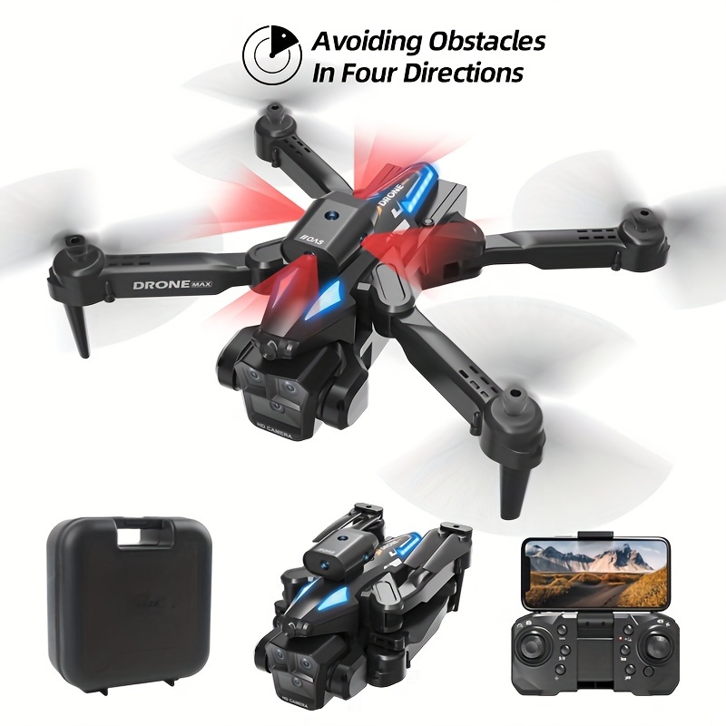 Mini Dron S128 4K HD, cámara de tres lados, evitación de obstáculos,  presión de aire, altura fija, cuadricóptero plegable profesional, Juguetes  - AliExpress