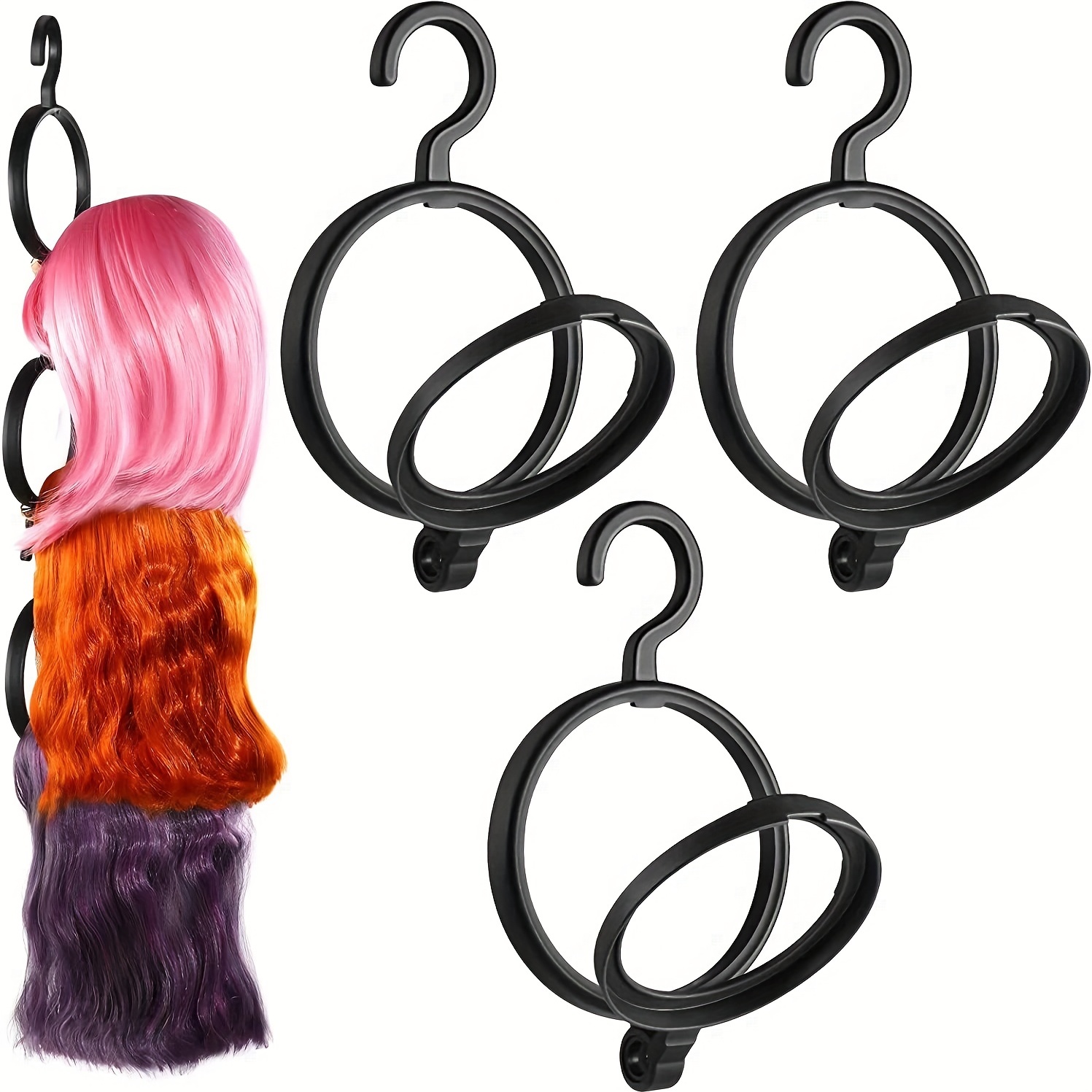 suidie Wig Hanger Hat Stand Flexible ABS Collapsible Holder