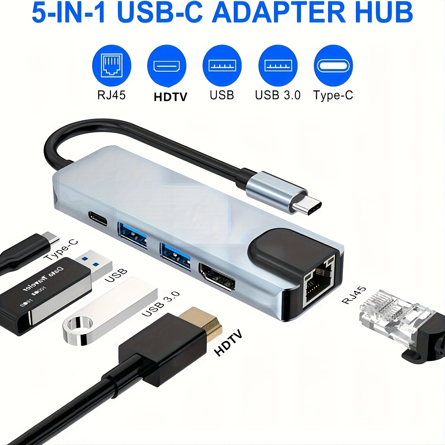 Adaptateur répartiteur RJ45, 1 à 2 touristes femelle, USB vers RJ45, port  8P8C, rallonge, interface LAN, connecteur Ethernet, 2 pièces - AliExpress