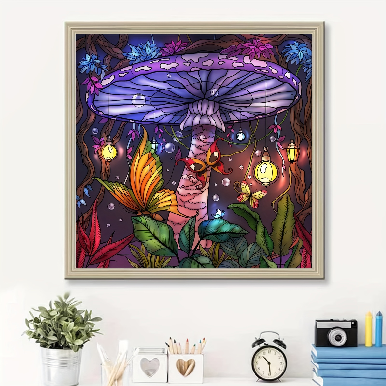 Mushroom Adult Beginner Frameless Diamond Painting Diy - Temu