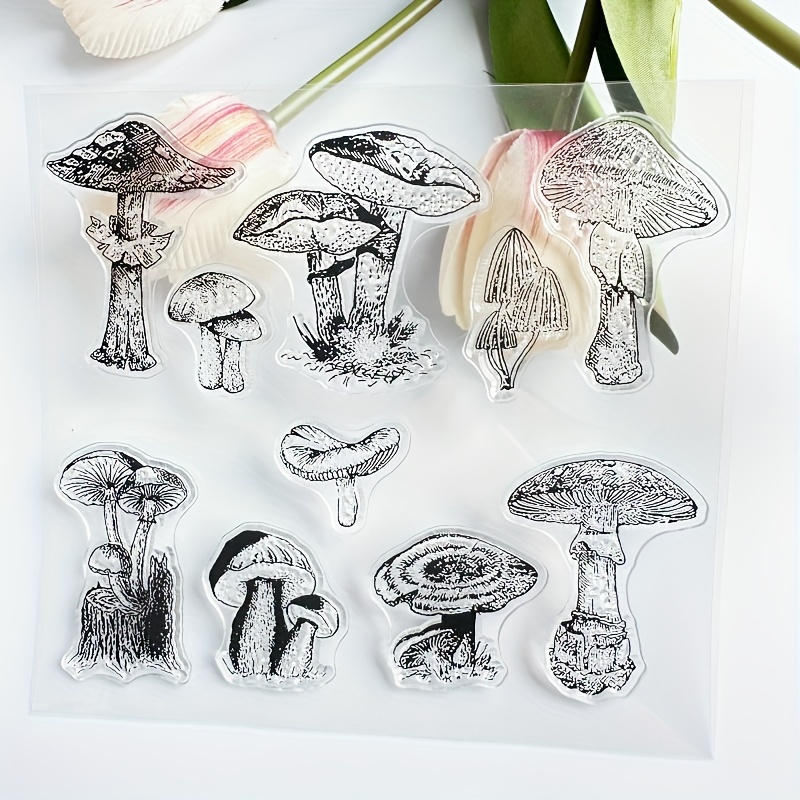 Vintage Mushroom Silicone Stamps Add Fun To Your - Temu