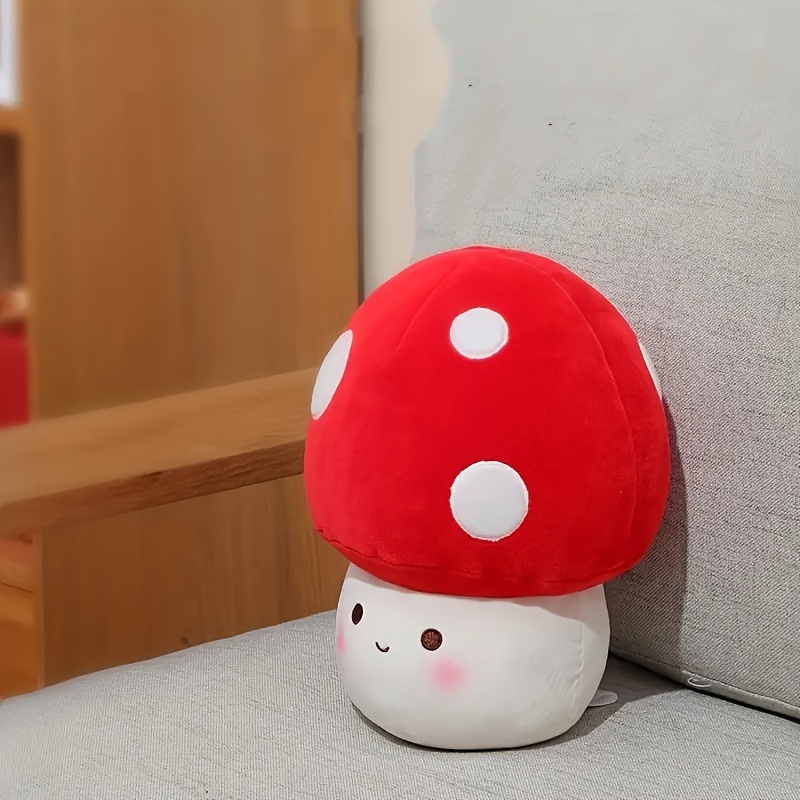 3d Mushroom Throw Pillows Funny Food Pillow Plush Toys - Temu