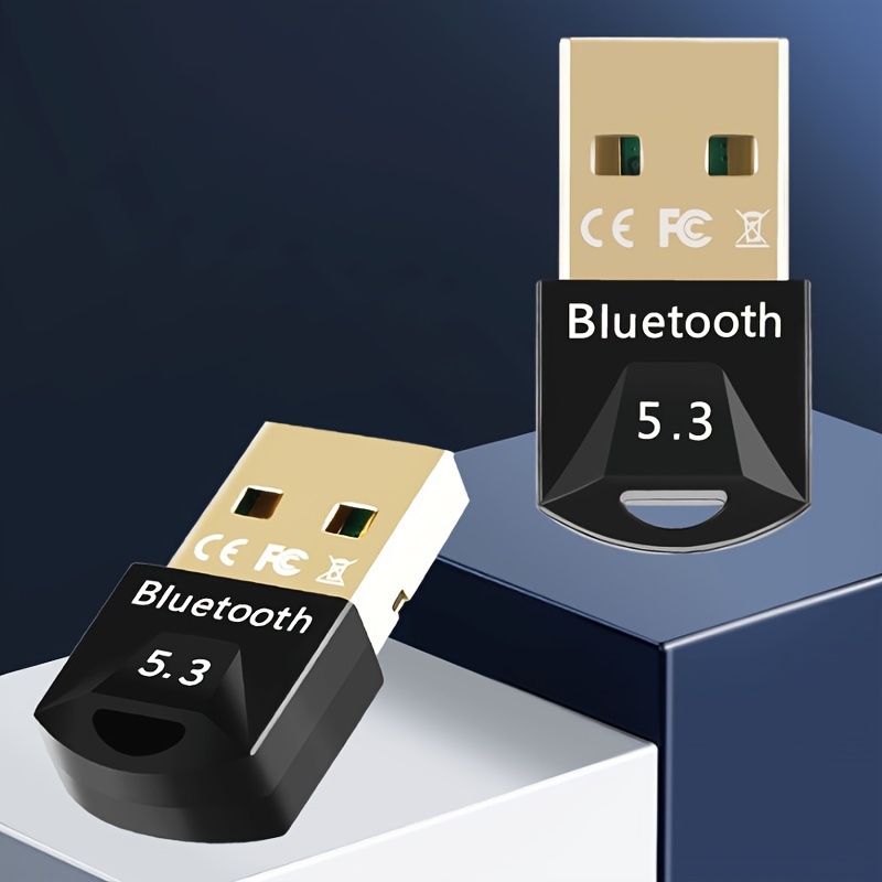 Adaptador Bluetooth USB para PC Dongle Bluetooth USB 5.3 Conector Bluetooth  inalámbrico Receptor Llave USB